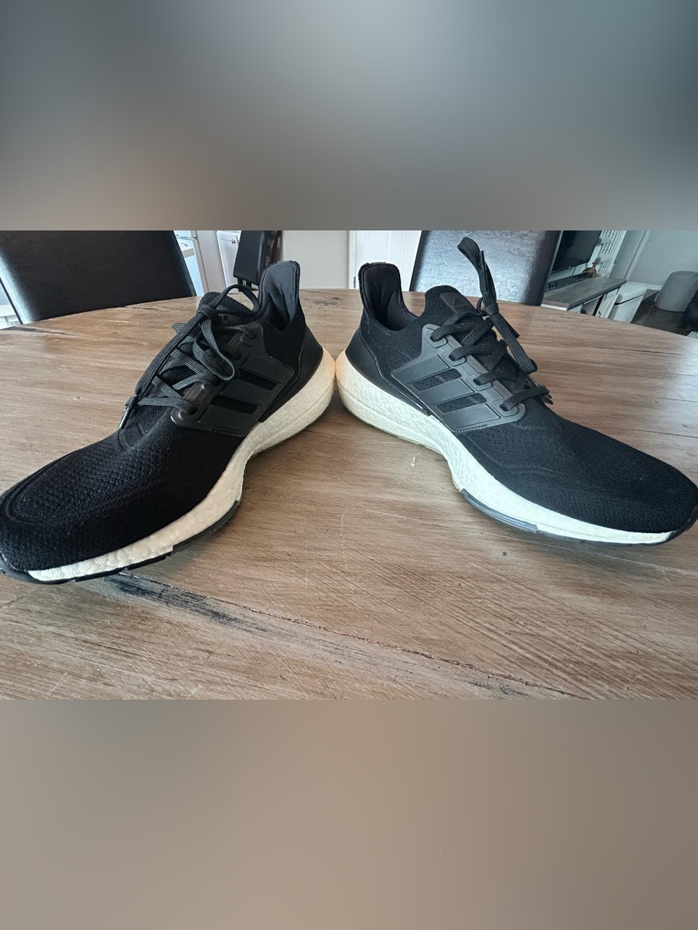 adidas Ultraboost ‘Primeblue’ Black Knit Sneakers with White Midsole - Picture 5 of 7
